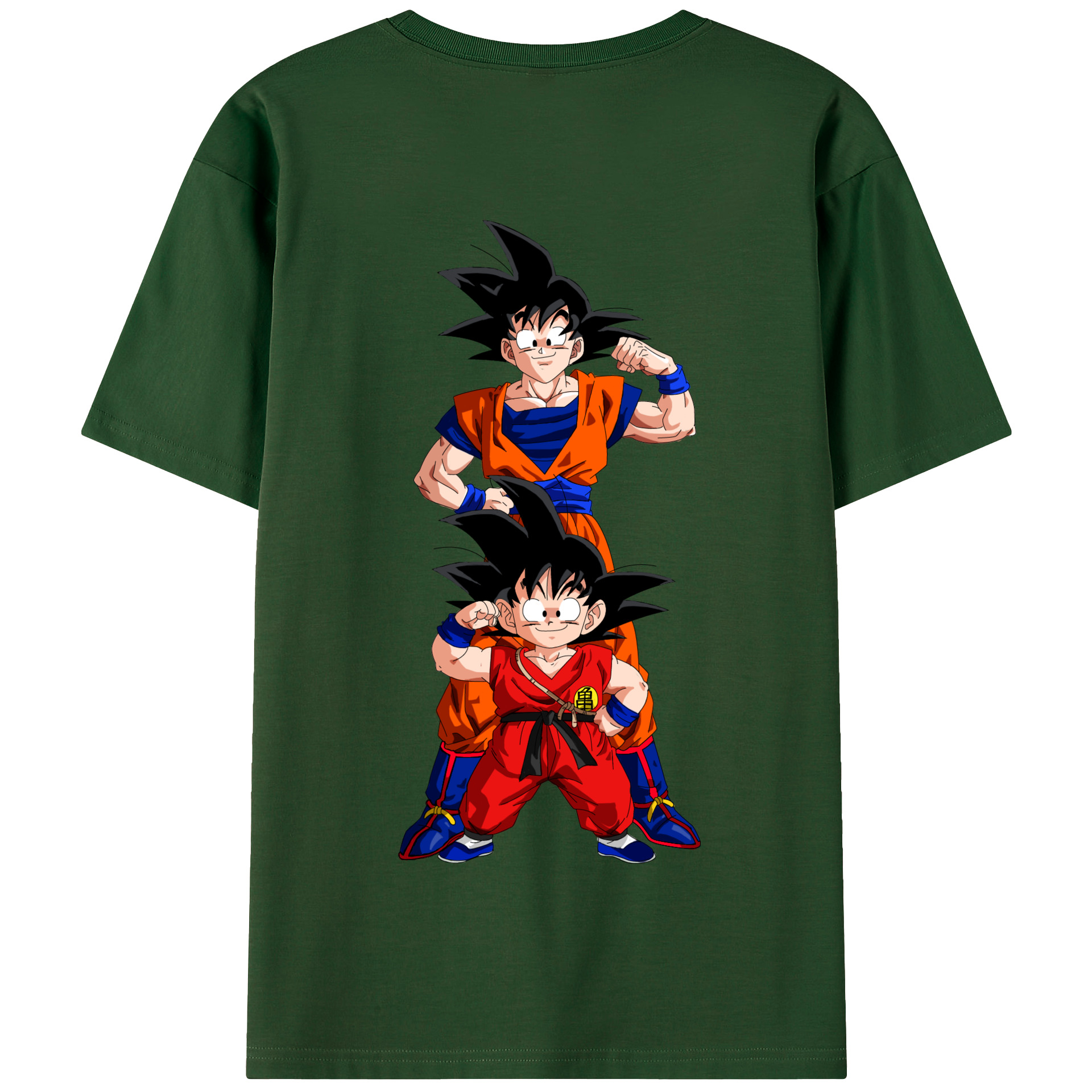 （画像用） ドラゴンボール 孫悟空（そん ごくう）Son Goku カカロット DRAGON BALL Kakarotto 綿100％半袖Tシャツ（背面プリント）
